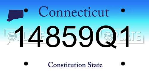 14859Q1 Connecticut License Plate