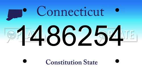 1486254 Connecticut License Plate
