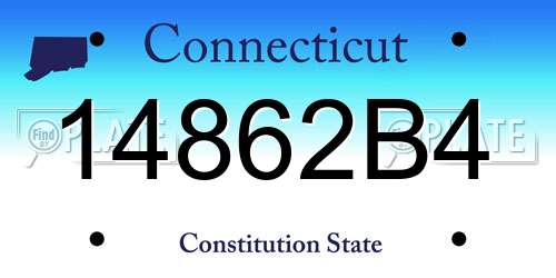14862B4 Connecticut License Plate