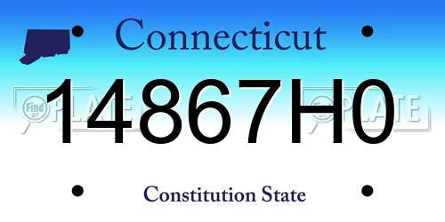 14867H0 Connecticut License Plate
