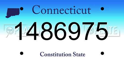 1486975 Connecticut License Plate