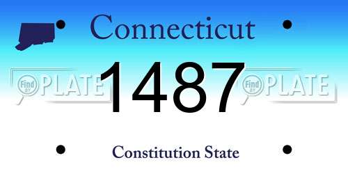 1487 Connecticut License Plate