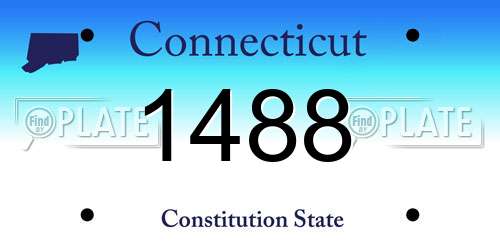 1488 Connecticut License Plate