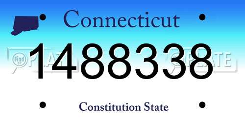 1488338 Connecticut License Plate