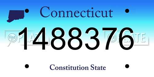 1488376 Connecticut License Plate