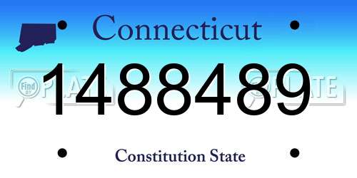 1488489 Connecticut License Plate