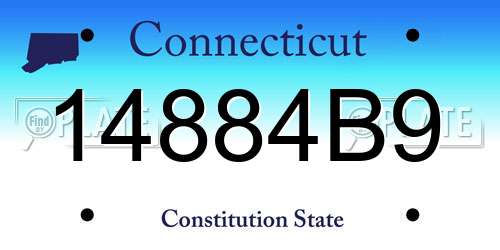 14884B9 Connecticut License Plate