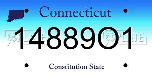 14889O1 Connecticut License Plate