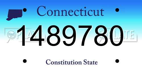1489780 Connecticut License Plate