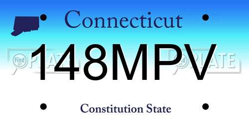148MPV Connecticut License Plate