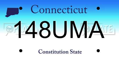 148UMA Connecticut License Plate