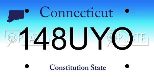 148UYO Connecticut License Plate