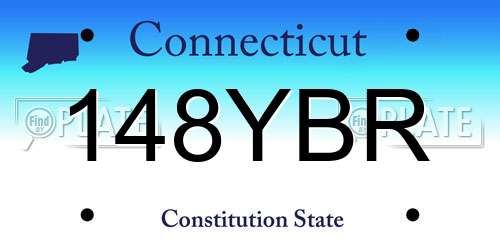148YBR Connecticut License Plate