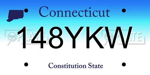 148YKW Connecticut License Plate