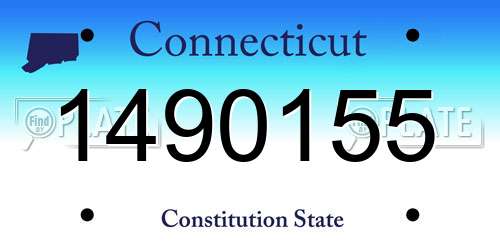 1490155 Connecticut License Plate