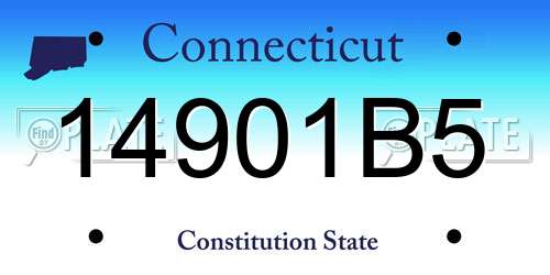 14901B5 Connecticut License Plate