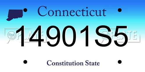 14901S5 Connecticut License Plate