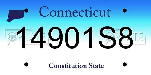 14901S8 Connecticut License Plate