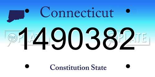 1490382 Connecticut License Plate