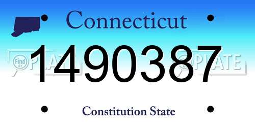 1490387 Connecticut License Plate