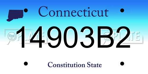 14903B2 Connecticut License Plate