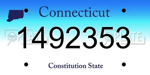 1492353 Connecticut License Plate