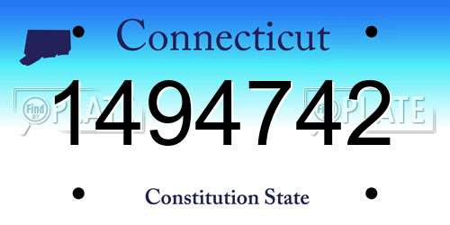 1494742 Connecticut License Plate