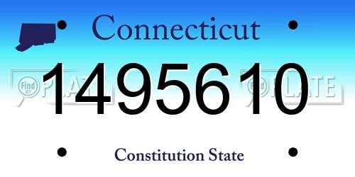 1495610 Connecticut License Plate