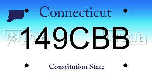 149CBB Connecticut License Plate
