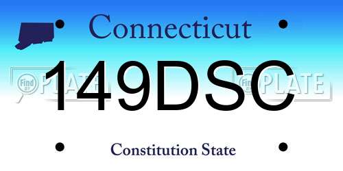 149DSC Connecticut License Plate