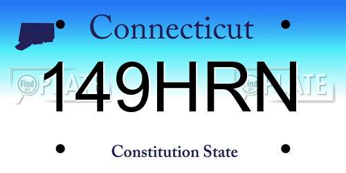 149HRN Connecticut License Plate