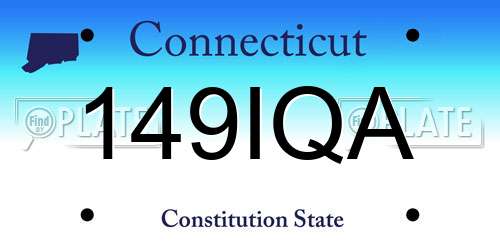 149IQA Connecticut License Plate