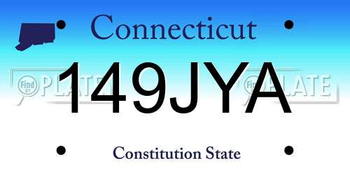 149JYA Connecticut License Plate