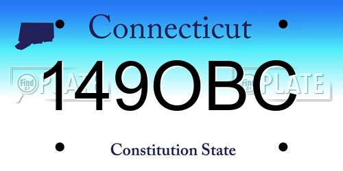 149OBC Connecticut License Plate