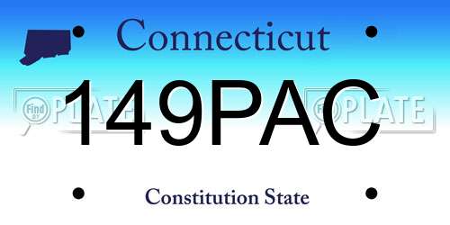 149PAC Connecticut License Plate