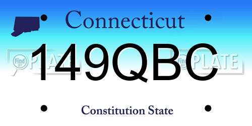 149QBC Connecticut License Plate