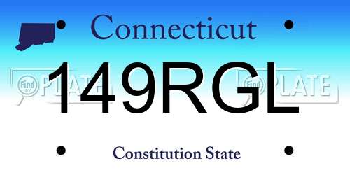 149RGL Connecticut License Plate