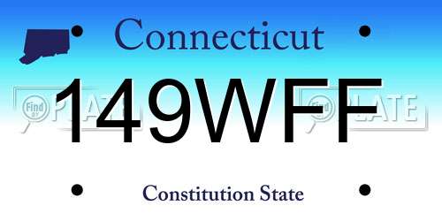 149WFF Connecticut License Plate