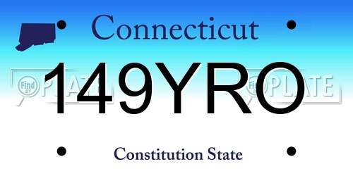 149YRO Connecticut License Plate