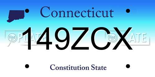 149ZCX Connecticut License Plate
