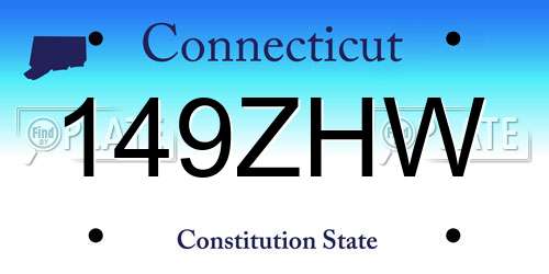 149ZHW Connecticut License Plate