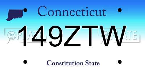 149ZTW Connecticut License Plate