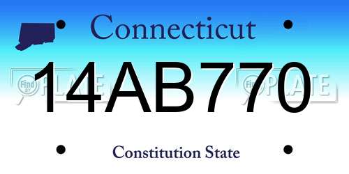 14AB770 Connecticut License Plate