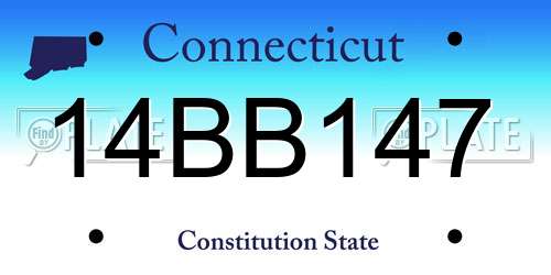 14BB147 Connecticut License Plate