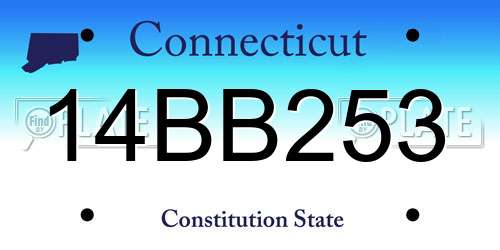 14BB253 Connecticut License Plate