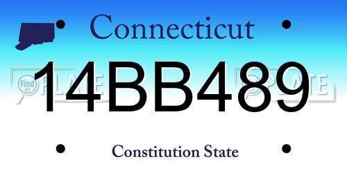 14BB489 Connecticut License Plate