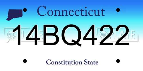 14BQ422 Connecticut License Plate