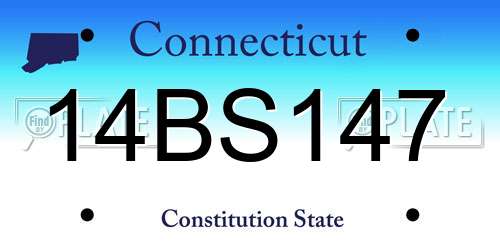 14BS147 Connecticut License Plate