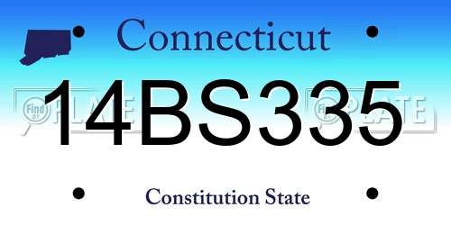 14BS335 Connecticut License Plate