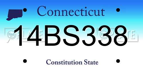 14BS338 Connecticut License Plate